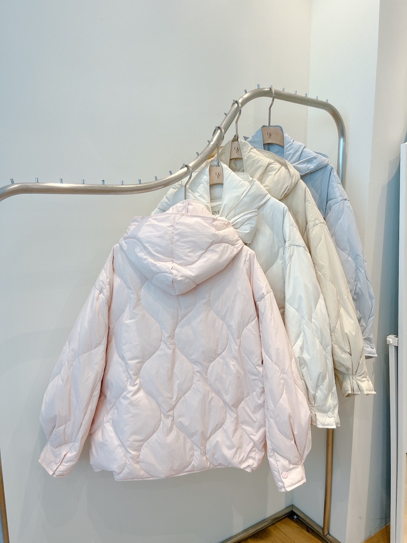 OVE韓國代購㊣女裝新品推薦真品人氣職業休閑短款棉服含帽子OVE短款棉服