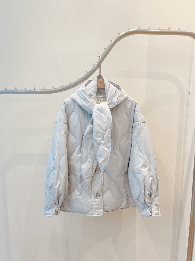 OVE韓國代購㊣女裝新品推薦真品人氣職業休閑短款棉服含帽子OVE短款棉服圖色4