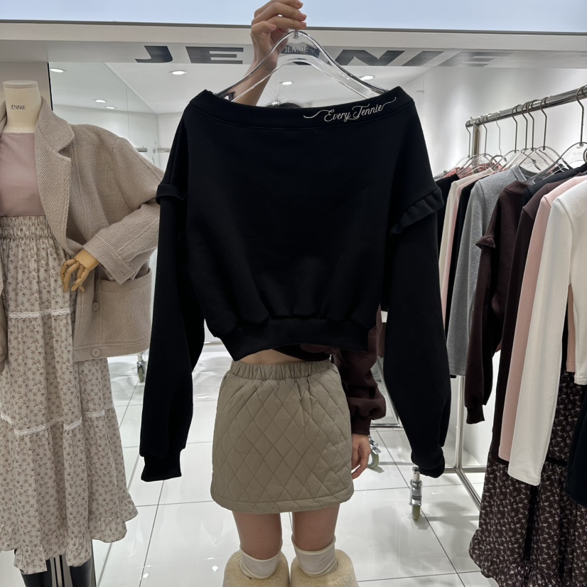 JENNIE韓國直郵㊣女士新款人氣時尚職業推薦25秋冬衛衣加絨JENNIE/VENEFIT衛衣圖色4