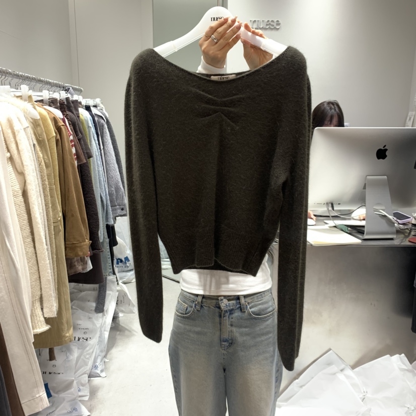 NUESE韓國代購㊣女裝新款推薦職業休閑人氣真品25秋冬針織衫NUESE針織衫圖色2