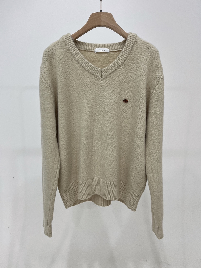 AURA韓國代購㊣女士新款休閑職業25秋冬人氣真品推薦針織衫Au ra針織衫