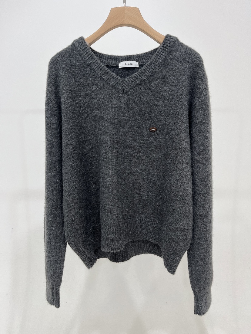 AURA韓國代購㊣女士新款休閑職業25秋冬人氣真品推薦針織衫Au ra針織衫圖色3