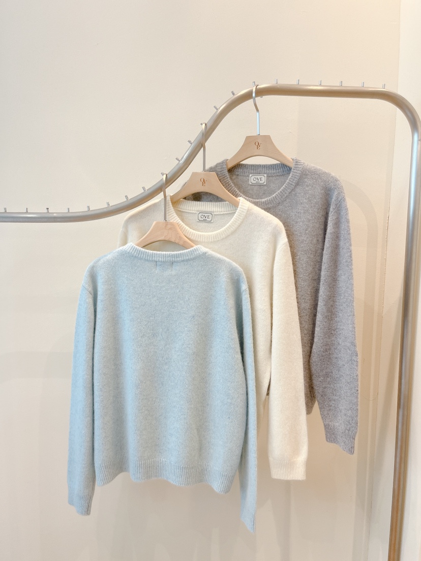 OVE韓國代購㊣女士新品推薦時尚職業人氣休閑25秋冬針織衫兔子OVE針織衫