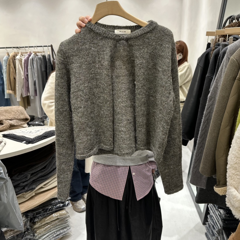 AURA韓國直郵㊣女裝新款推薦真品25秋冬時尚人氣熱賣針織衫Au ra針織衫圖色2