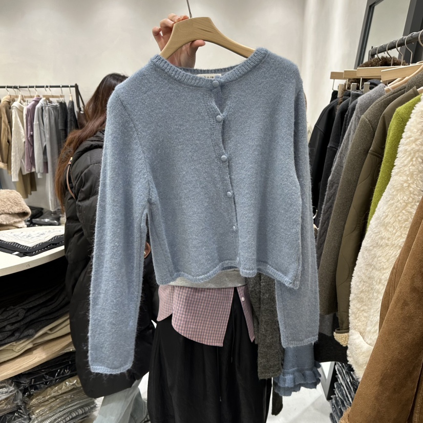 AURA韓國直郵㊣女裝新款推薦真品25秋冬時尚人氣熱賣針織衫Au ra針織衫圖色3