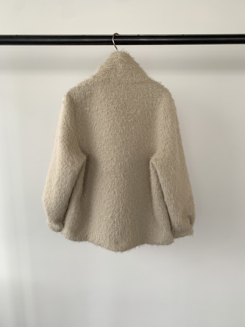 UNDERSON東大門㊣直郵女士新品職業人氣25秋冬短款大衣皮草UNDERSON短款大衣