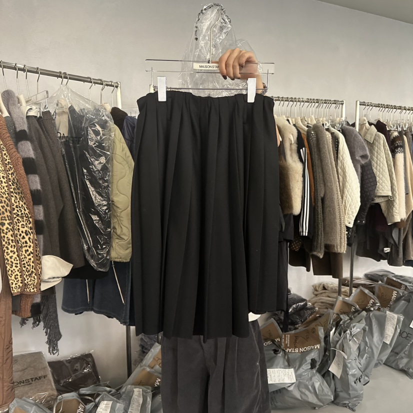 DOUBLE STANDARD/LE SMOKING/MAISONSTAFF東大門㊣直郵女士新品推薦半身裙中短裙MAISONSTAFF半身裙/中短裙圖色2黑色