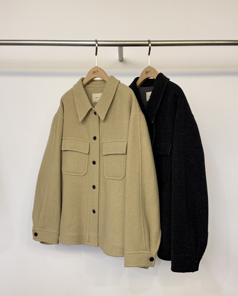 TWENTY FOUR SEVEN24-7韓國代購㊣女裝新款熱賣夾克羊毛TEWNTY FOUR SEVEN24-7夾克