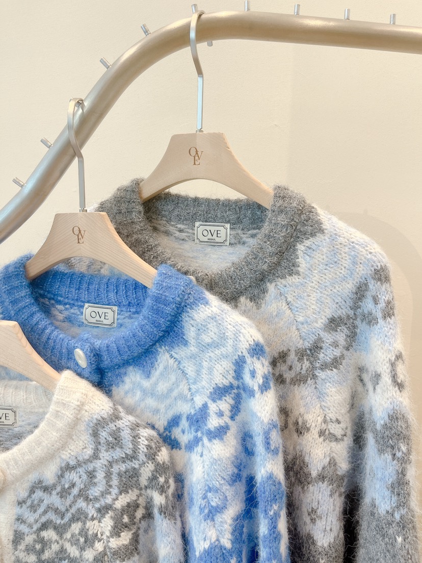 OVE韓國代購㊣女裝新款25秋冬真品推薦人氣時尚針織衫開襟衫OVE針織衫