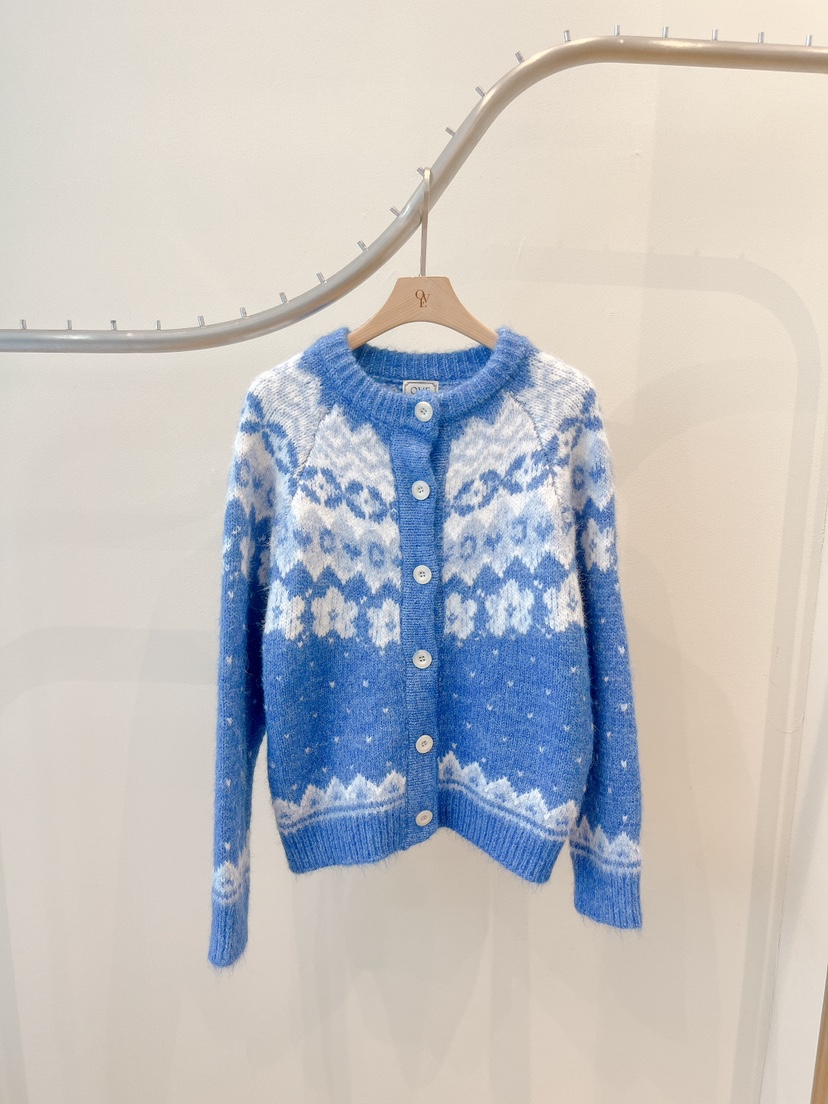 OVE韓國代購㊣女裝新款25秋冬真品推薦人氣時尚針織衫開襟衫OVE針織衫圖色3