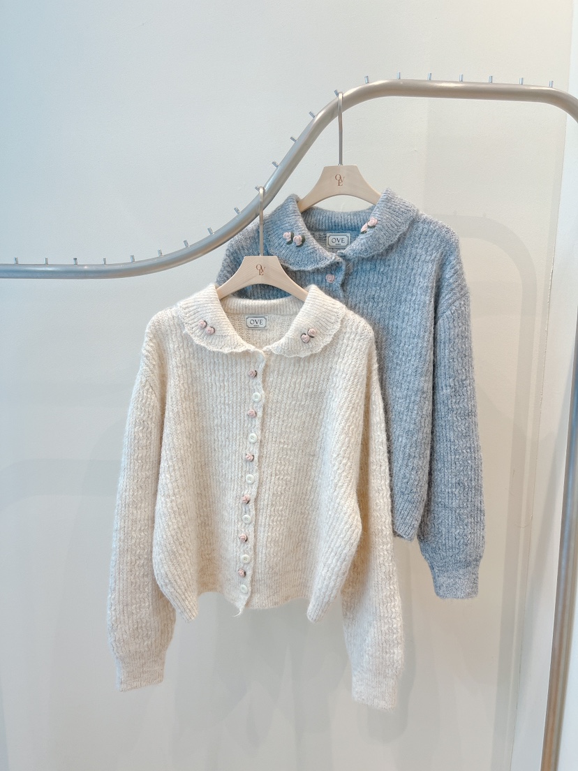 OVE東大門㊣直郵女士新品時尚推薦職業休閑熱賣25秋冬針織衫開衫OVE針織衫