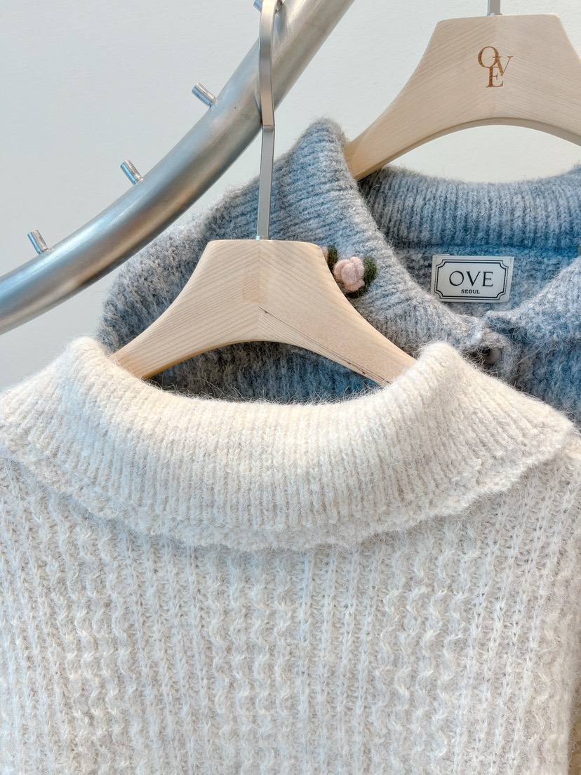 OVE東大門㊣直郵女士新品時尚推薦職業休閑熱賣25秋冬針織衫開衫OVE針織衫