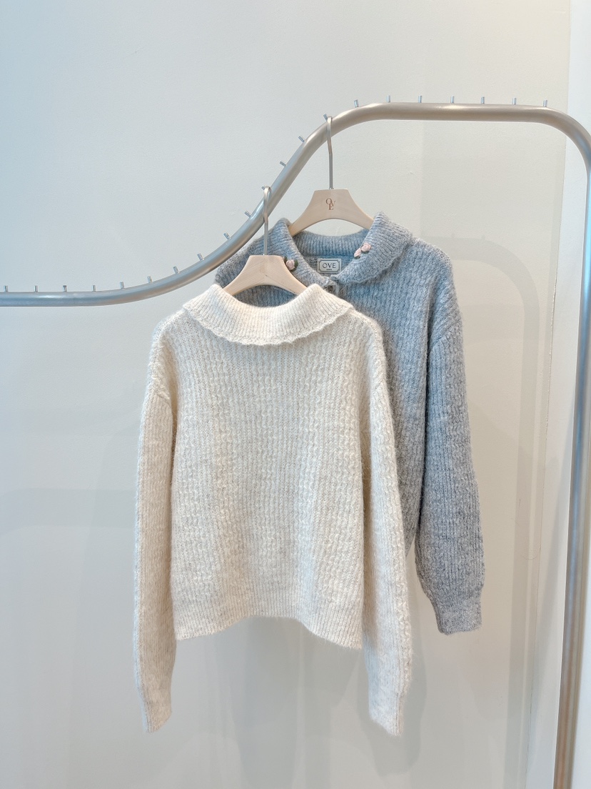 OVE東大門㊣直郵女士新品時尚推薦職業休閑熱賣25秋冬針織衫開衫OVE針織衫