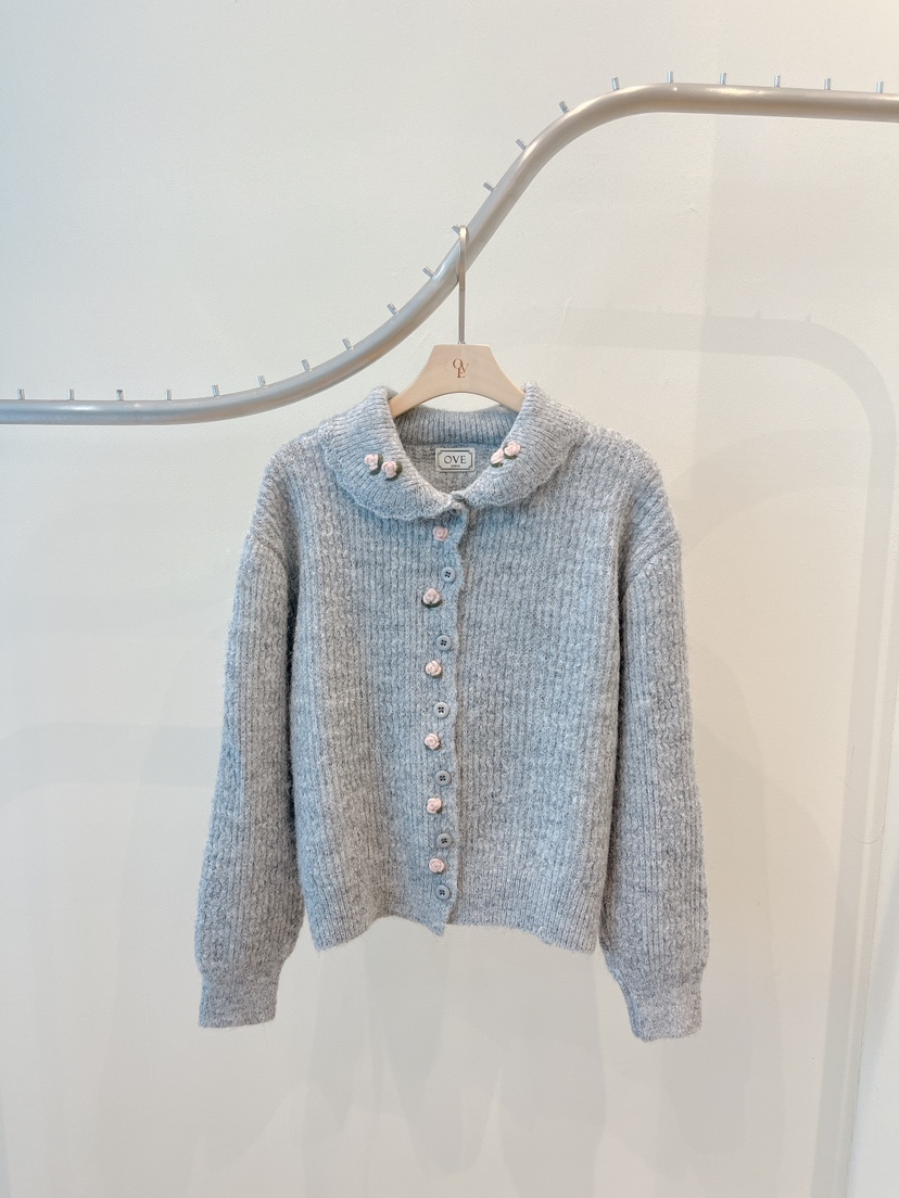 OVE東大門㊣直郵女士新品時尚推薦職業休閑熱賣25秋冬針織衫開衫OVE針織衫圖色2