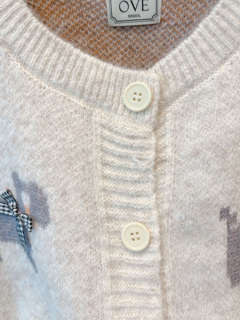 OVE東大門㊣直郵女士新款推薦真品25秋冬休閑職業針織衫開衫OVE針織衫