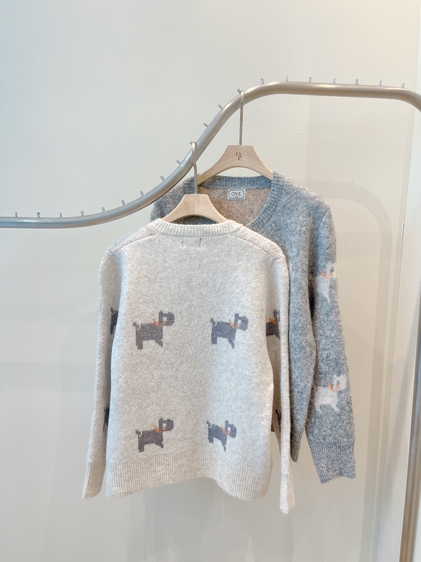 OVE東大門㊣直郵女士新款推薦真品25秋冬休閑職業針織衫開衫OVE針織衫