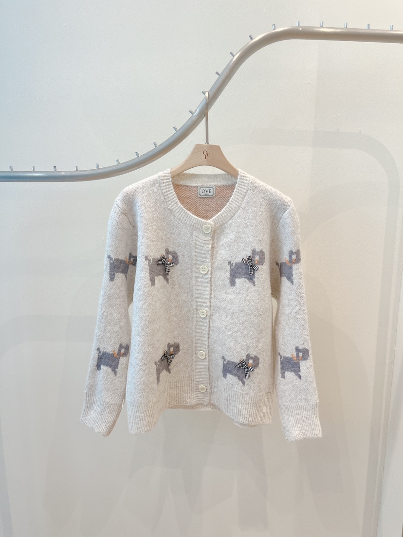 OVE東大門㊣直郵女士新款推薦真品25秋冬休閑職業針織衫開衫OVE針織衫