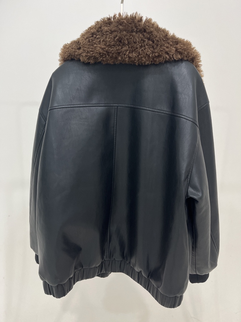 AURA東大門㊣直郵女裝新款休閑職業時尚人氣真品夾克皮革羊毛Au ra夾克