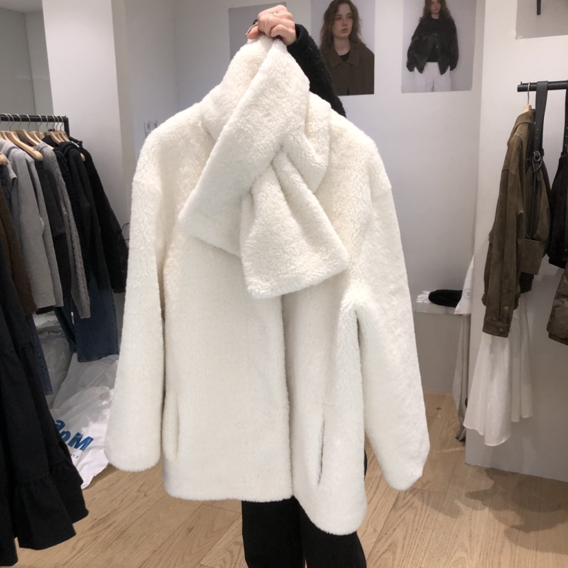 OURIN韓國直郵㊣女士新品休閑人氣時尚推薦真品熱賣套裝羊毛皮OURIN套裝