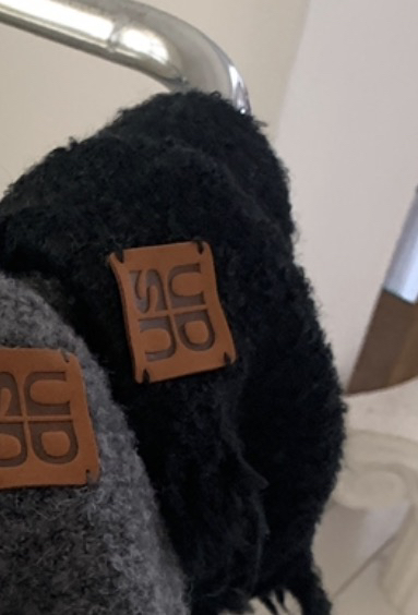 UNDERSON東大門㊣實拍女士新品熱賣人氣時尚25秋冬圍巾披肩披肩UNDERSON圍巾/披肩圖色3黑