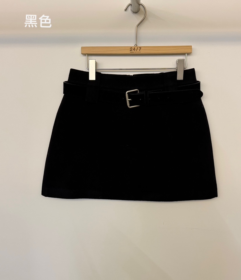 TWENTY FOUR SEVEN24-7東大門㊣代購女士新品熱賣短裙含腰帶TEWNTY FOUR SEVEN24-7短裙
