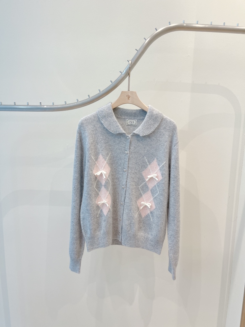 OVE韓國代購㊣女裝新款人氣推薦25秋冬熱賣時尚職業休閑針織衫OVE針織衫圖色2