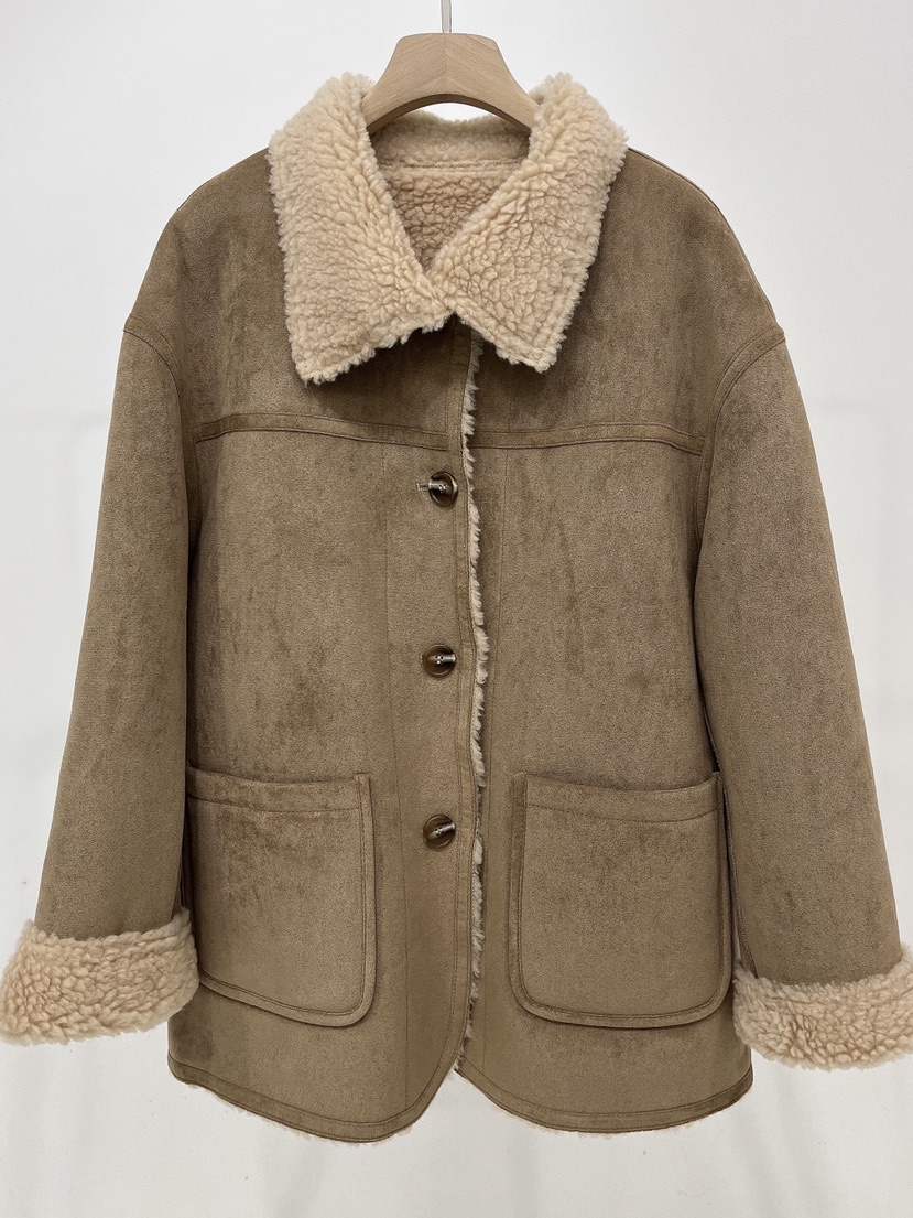 AURA韓國代購㊣女士新品休閑人氣推薦職業25秋冬夾克兩面穿Au ra夾克圖色2