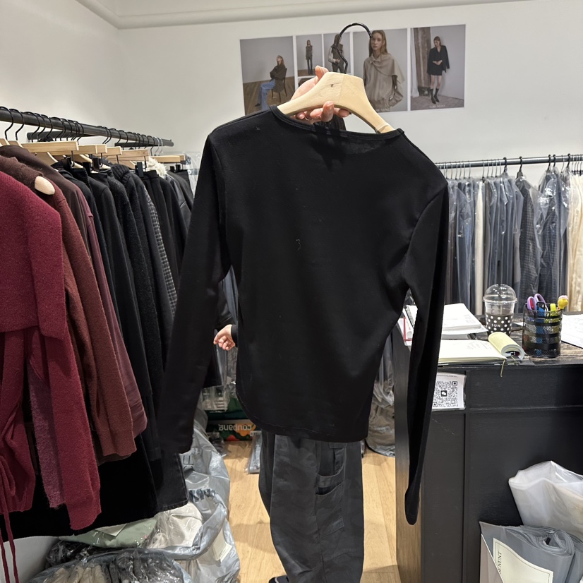 aube nunt東大門㊣直郵女裝新款職業熱賣25秋冬休閑長袖T恤aube nunt長袖T恤