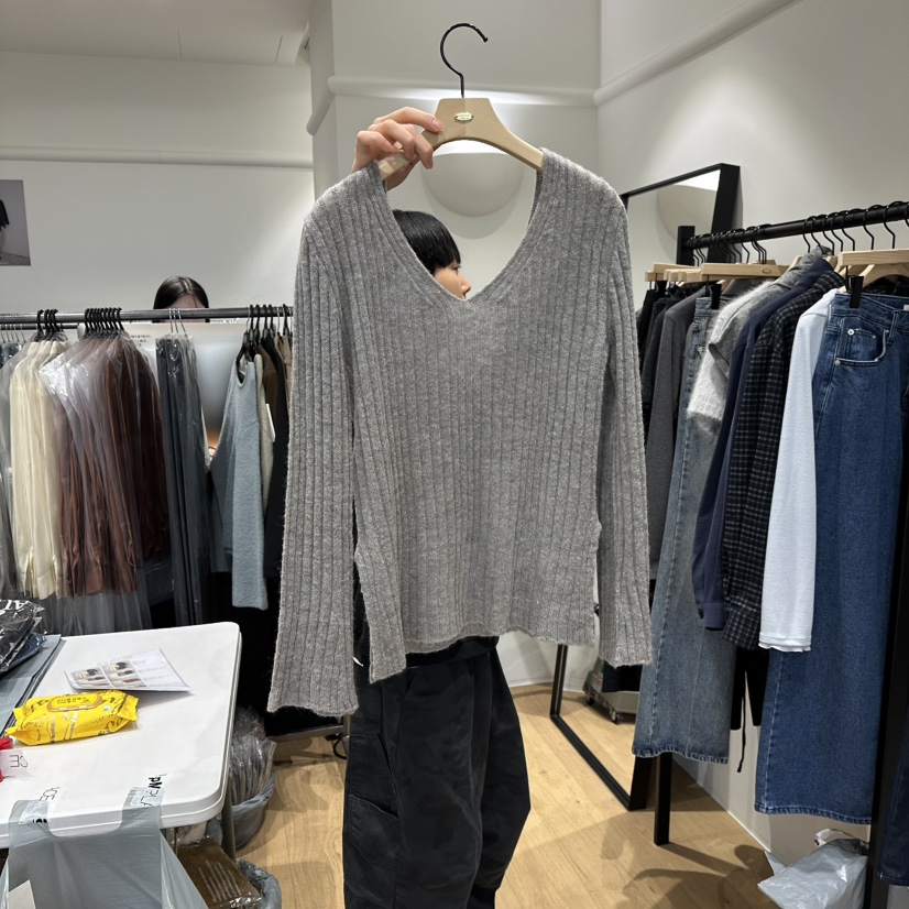 aube nunt韓國代購㊣女裝新款時尚人氣真品推薦職業針織衫aube nunt針織衫圖色3