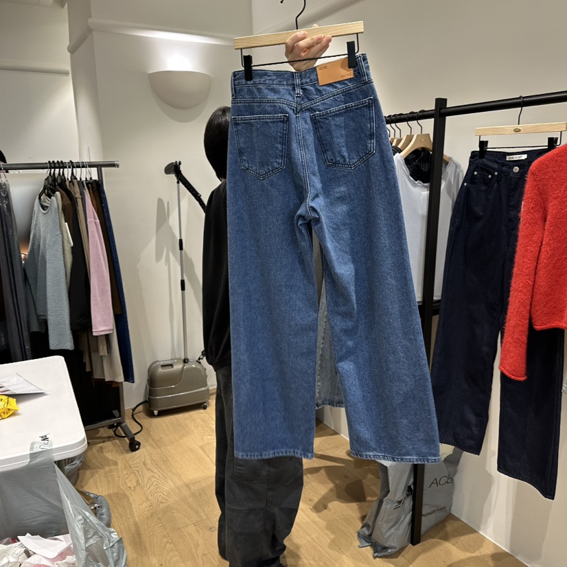 aube nunt東大門㊣直郵女裝新款推薦職業25秋冬真品牛仔褲aube nunt牛仔褲