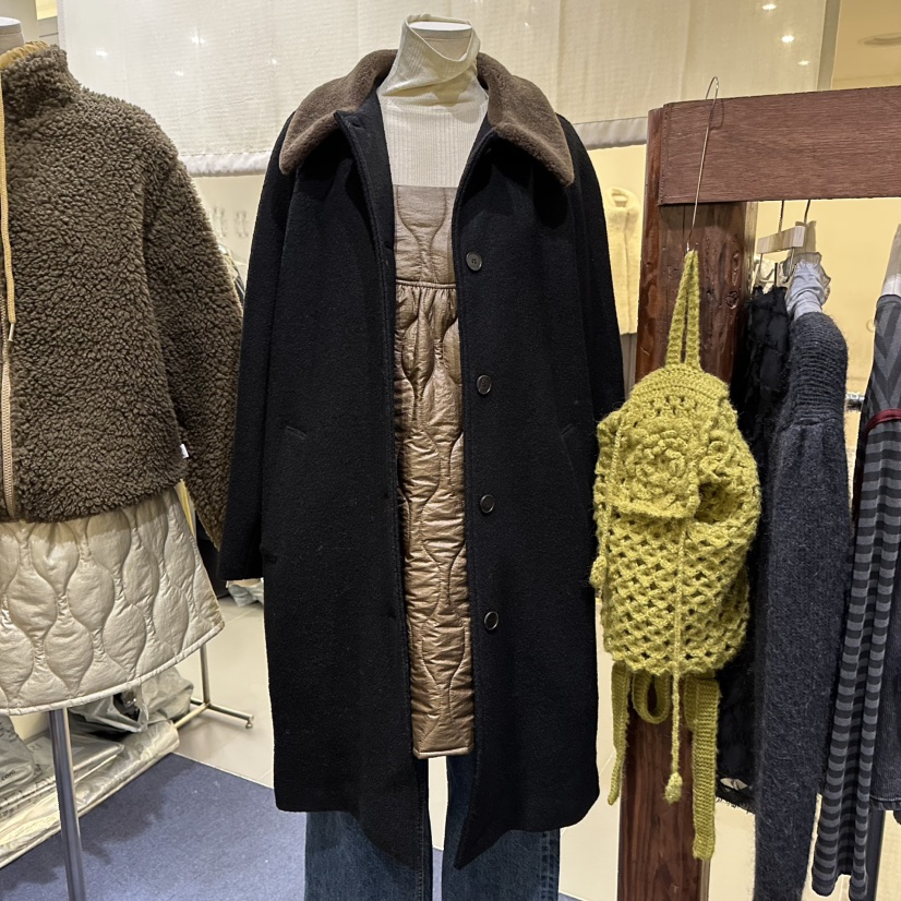 FURE東大門㊣代購女士新款熱賣推薦人氣職業時尚25秋冬長款風衣FURE長款風衣圖色2