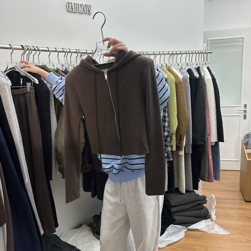 GABIZON東大門㊣實拍女士新款熱賣25秋冬推薦夾克連帽拉鏈衫GABIZON夾克圖色2