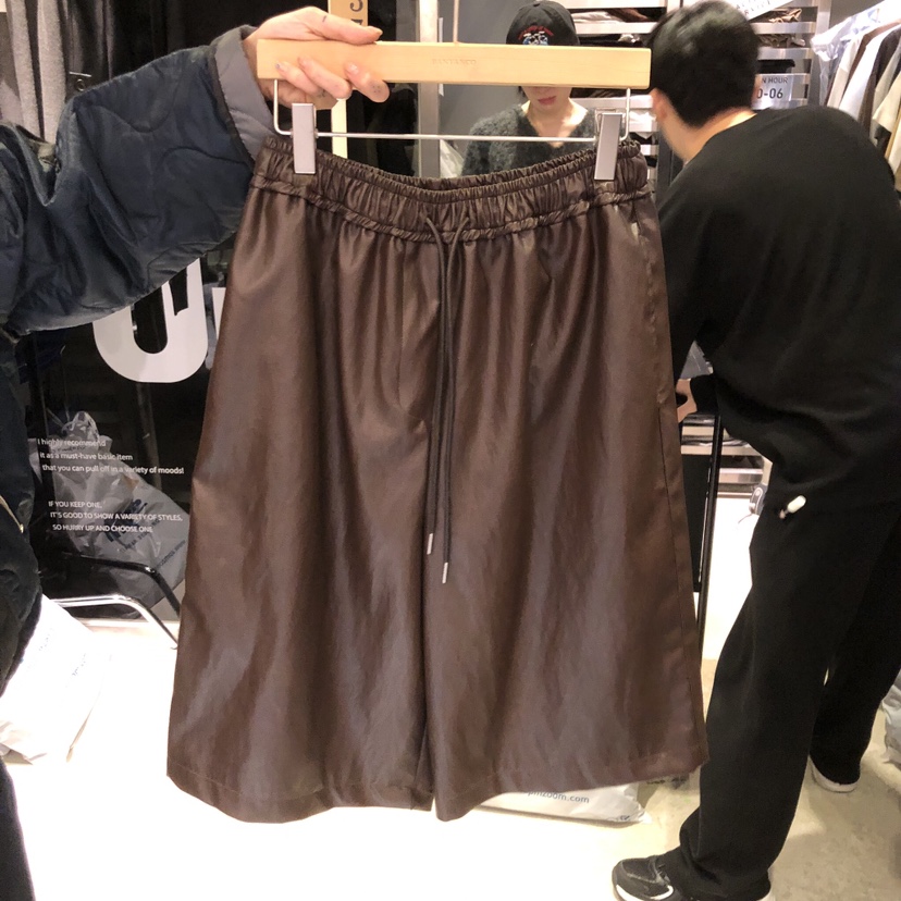 BANY ANCO韓國代購㊣女士新品推薦休閑熱賣25秋冬短褲皮革BANY ANCO短褲圖色2