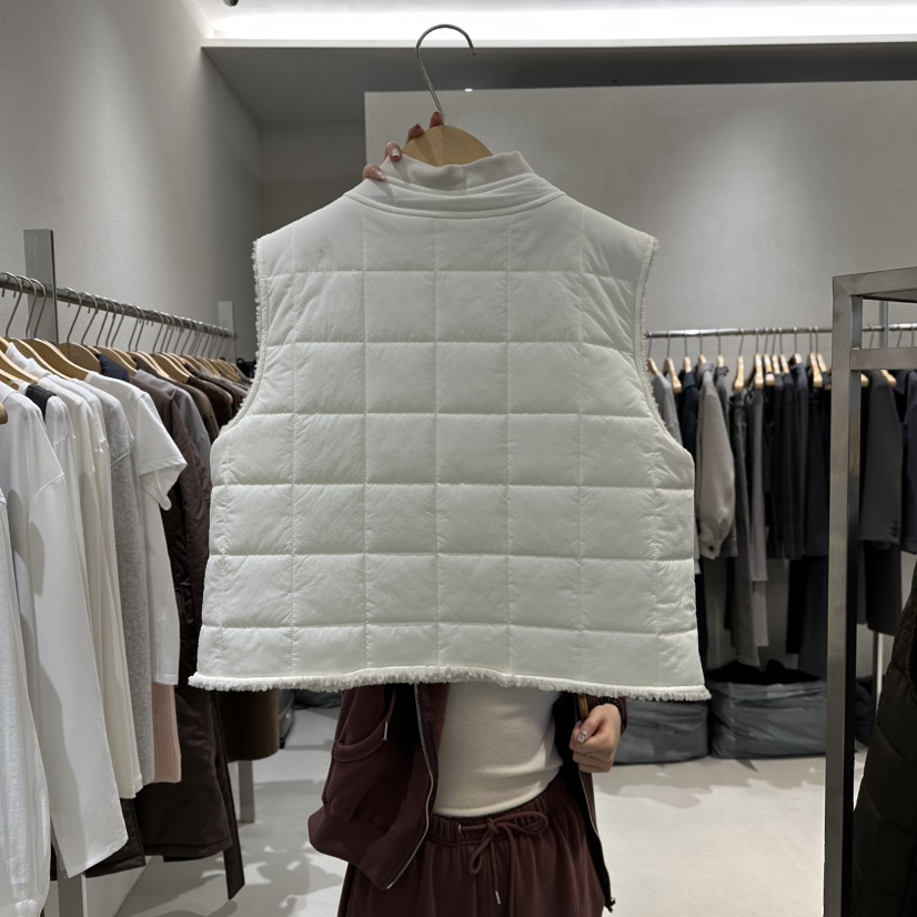 OVU東大門㊣直郵女士新款時尚25秋冬職業休閑馬甲兩面穿填充OVU馬甲