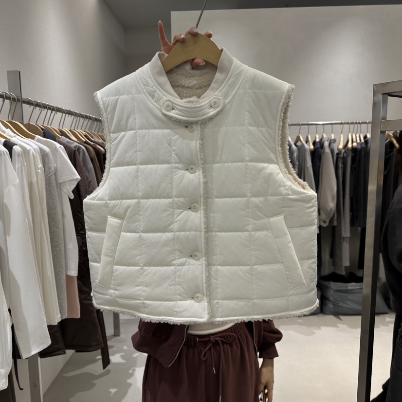 OVU東大門㊣直郵女士新款時尚25秋冬職業休閑馬甲兩面穿填充OVU馬甲