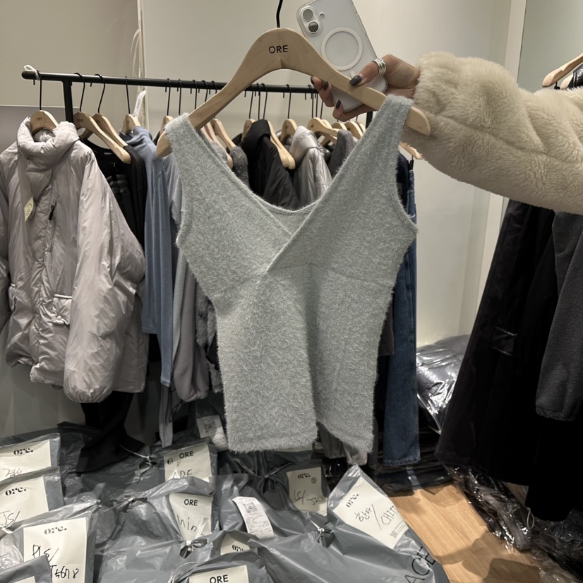 ORE-P韓國代購㊣女士新品人氣休閑25秋冬吊帶背心不含內搭ORE吊帶/背心圖色2