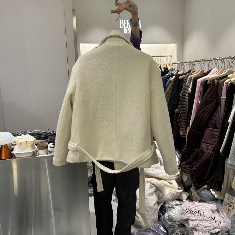 BERTHA東大門㊣直郵女裝新品熱賣真品推薦25秋冬夾克含腰帶BERTHA夾克