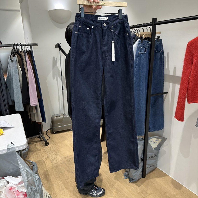 aube nunt東大門㊣代購女士新款人氣時尚25秋冬休閑牛仔褲aube nunt牛仔褲