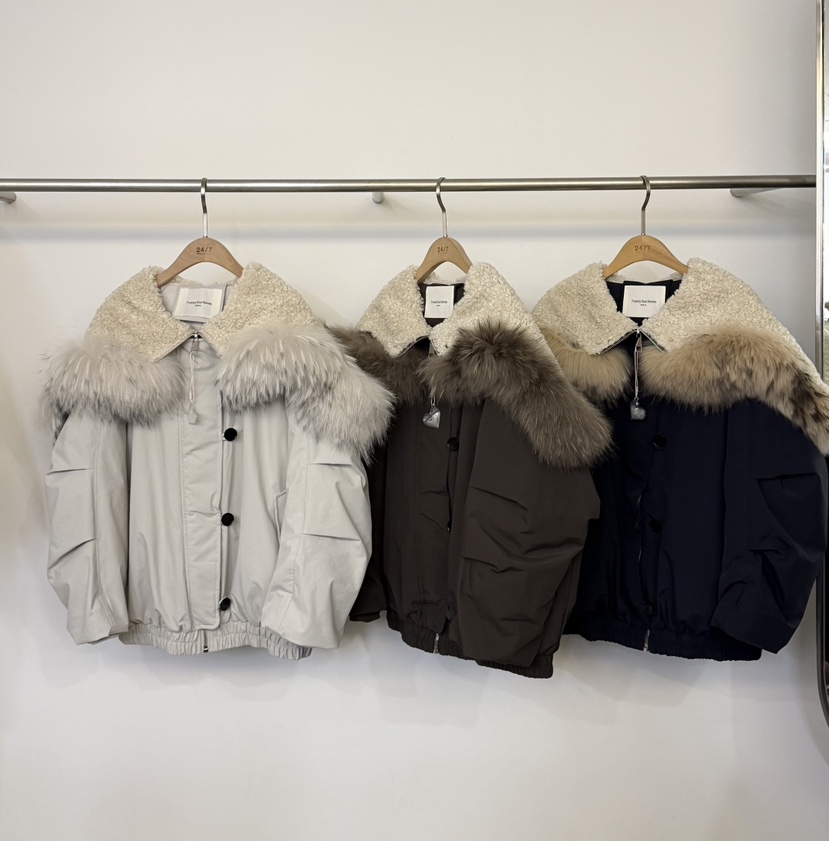 TWENTY FOUR SEVEN24-7韓國代購㊣女裝新款熱賣夾克填充鴨絨TEWNTY FOUR SEVEN24-7夾克