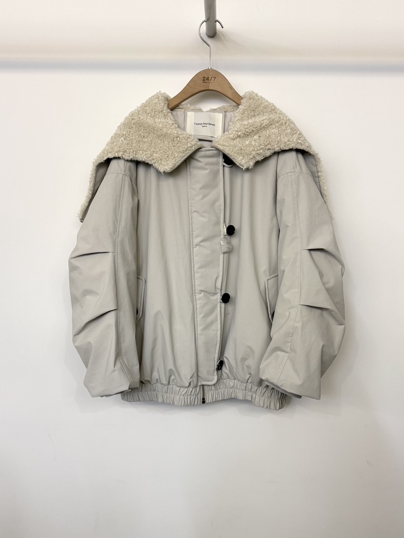 TWENTY FOUR SEVEN24-7韓國代購㊣女裝新款熱賣夾克填充鴨絨TEWNTY FOUR SEVEN24-7夾克