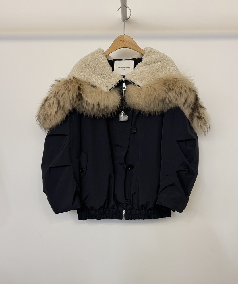 TWENTY FOUR SEVEN24-7韓國代購㊣女裝新款熱賣夾克填充鴨絨TEWNTY FOUR SEVEN24-7夾克圖色2