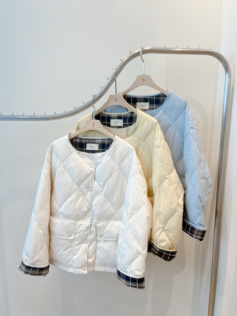 OVE東大門㊣直郵女裝新品真品推薦人氣時尚熱賣職業短款棉服OVE短款棉服