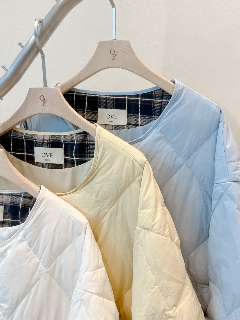 OVE東大門㊣直郵女裝新品真品推薦人氣時尚熱賣職業短款棉服OVE短款棉服