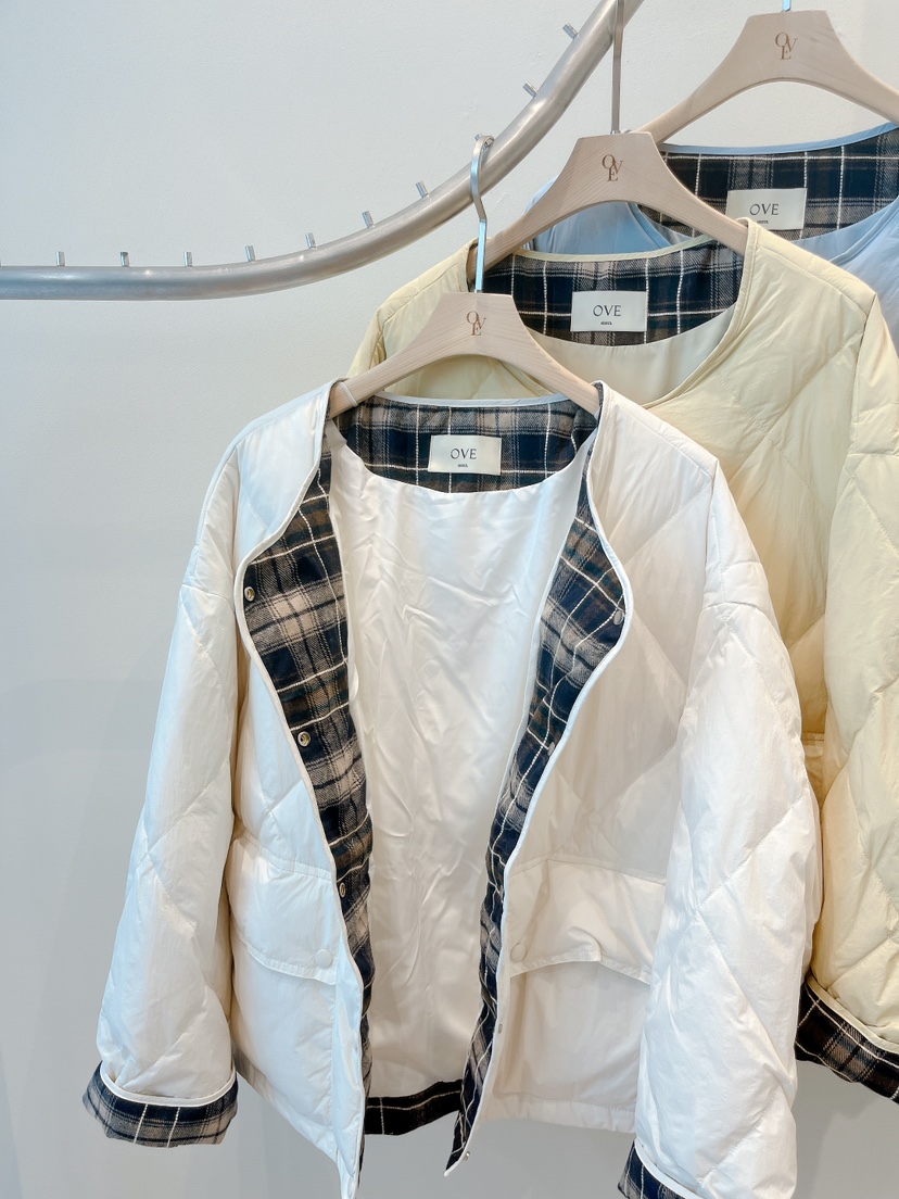 OVE東大門㊣直郵女裝新品真品推薦人氣時尚熱賣職業短款棉服OVE短款棉服