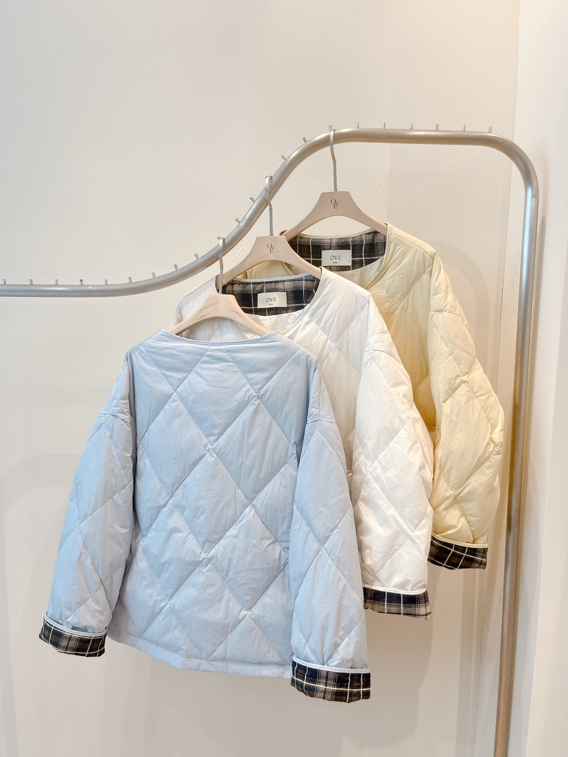 OVE東大門㊣直郵女裝新品真品推薦人氣時尚熱賣職業短款棉服OVE短款棉服