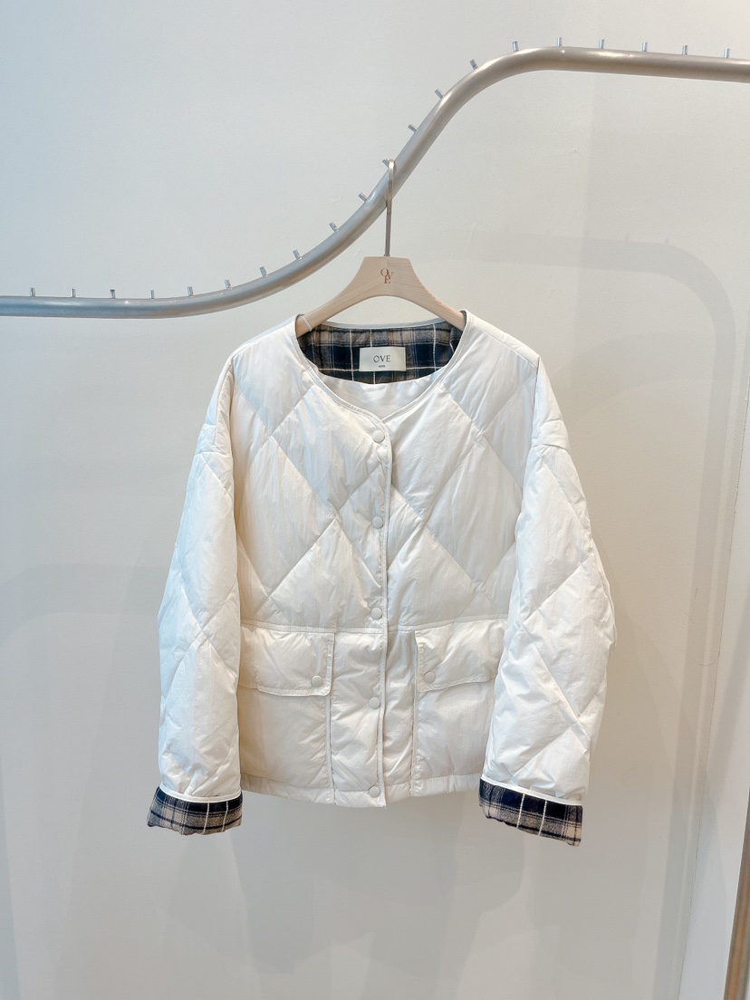 OVE東大門㊣直郵女裝新品真品推薦人氣時尚熱賣職業短款棉服OVE短款棉服