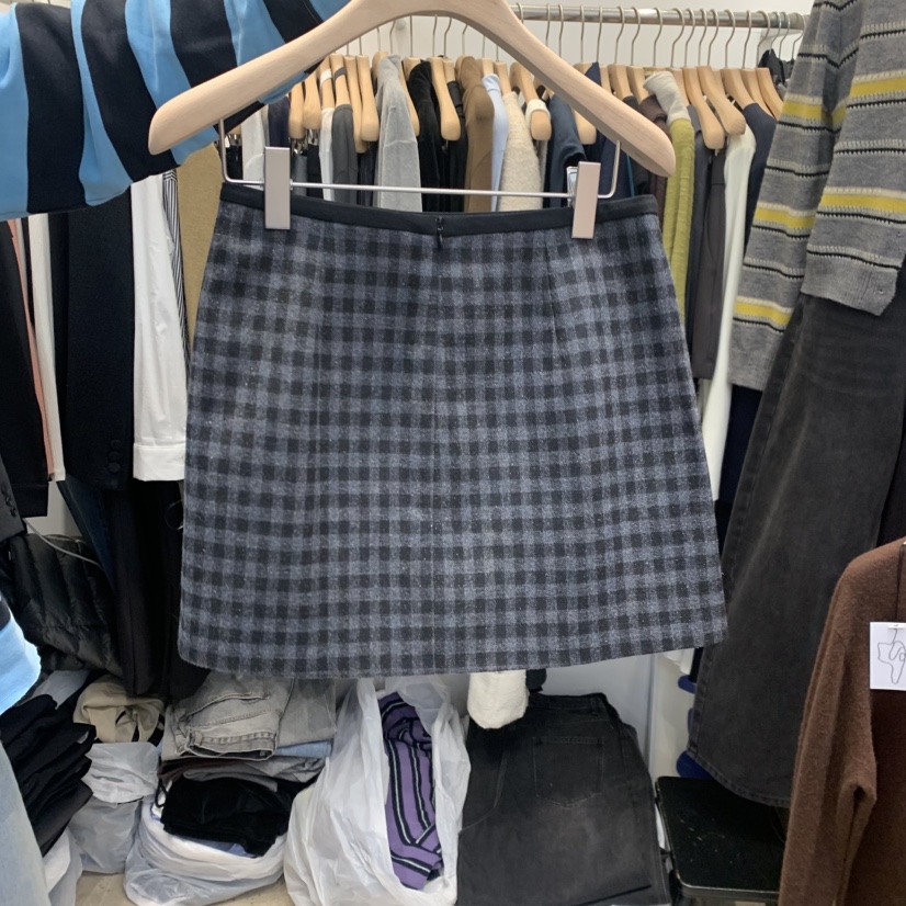 ORRD東大門㊣直郵女士新品職業推薦人氣休閑時尚短裙羊毛格紋ORRD短裙