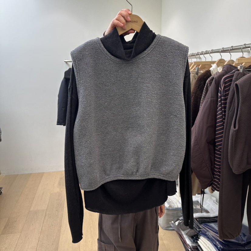 BLENDING-p東大門㊣實拍女裝新款職業熱賣休閑馬甲不含內搭BLENDING-p馬甲圖色2