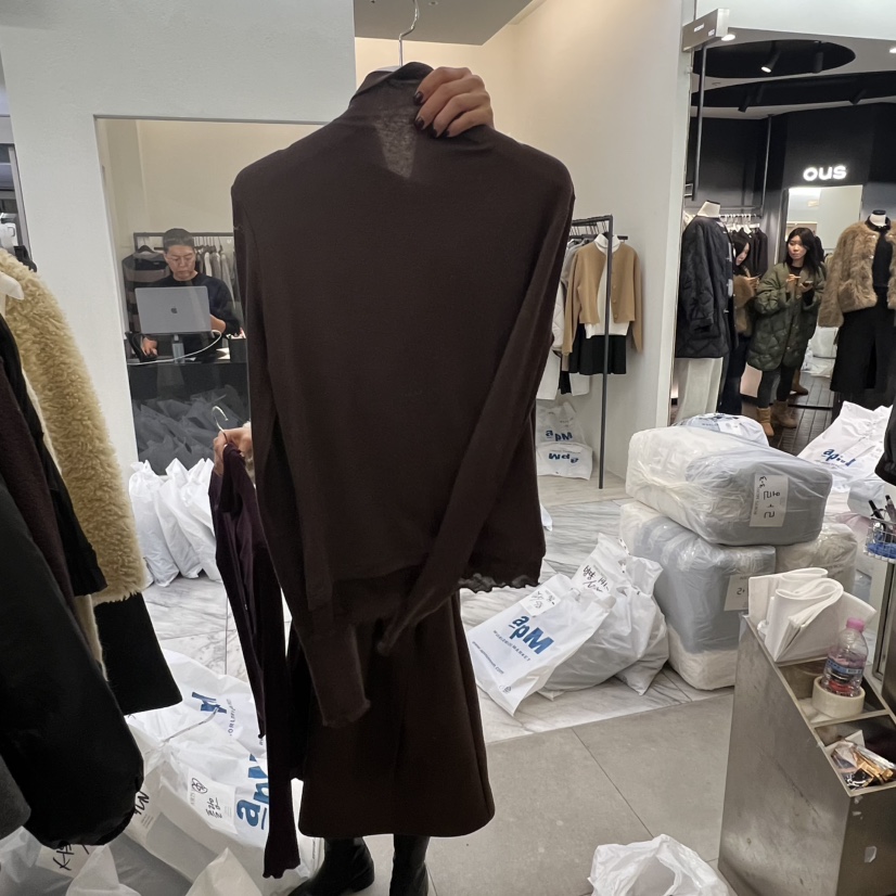 PORTS MOSS東大門㊣直郵女裝新款人氣25秋冬真品長袖T恤高領PORTS MOSS長袖T恤