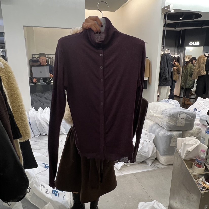 PORTS MOSS東大門㊣直郵女裝新款人氣25秋冬真品長袖T恤高領PORTS MOSS長袖T恤